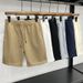 Men's Clothing Casual Cotton Shorts - Breathable Summer Loose Fit Athletic Shorts With 6 Colors (White/Black/Grey/Beige/Brown/Navy) - Sizes M To 5XL_viptrois.com