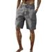 Men's Clothing Men's Cotton Linen Work Shorts Drawstring Elastic Waist Straight Leg Solid Color Breathable Everyday Beach Shorts Five Point Pants_viptrois.com