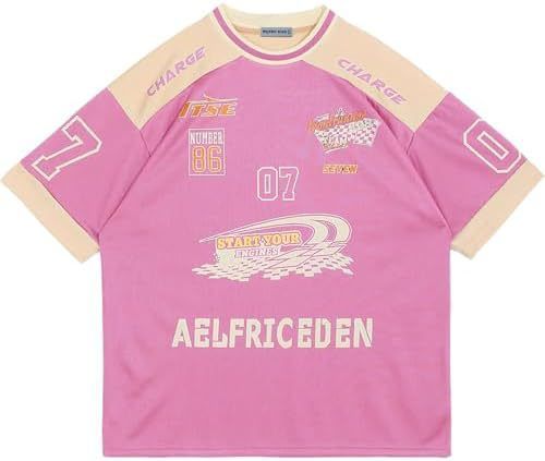 Men's Clothing Aelfric Eden 90s Oversized T Shirt Unisex Graffiti Knit Print Casual T Shirt Street_viptrois.com