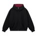 Vibe Trendy Brand Solid Color Loose Hooded Sweatshirt Autumn Winter Men's Simple Versatile Zipper Jacket Cardigan Coat_viptrois.com