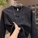 2026 Spring, Autumn And Winter Versatile Trend Pullover Steel Printed Alphabet Top Men's Long Sleeve Casual Fashion Thickened Sweater_viptrois.com