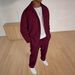 Men's Casual Sportswear Set - Stylish Two-Pocket Jacket With Straight-Leg Pants For Everyday Comfort_viptrois.com