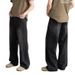 Men's Jeans Cross Border High Quality Vintage Washed Distressed Straight Loose Jeans Brand Autumn Casual Pants_viptrois.com