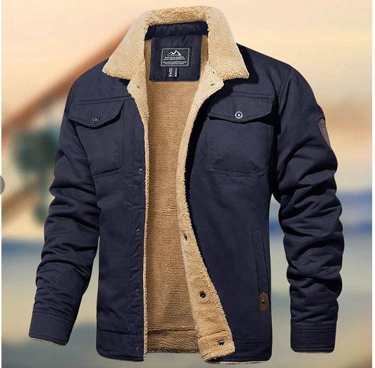 Cross-Border In-Stock Autumn Winter New Manufacturer Fleece Cotton Workwear Casual Jacket Men's Coat_viptrois.com