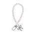 Mobile Phone Case Accessories Bow Diamond Pendant Glass Imitation Pearl Hand Held Bead Chain Short Chain Bag Pendant_viptrois.com