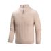 Loom Knitted 2025 Spring Autumn New European And American Style Turtleneck Casual Base Layer Warm Half Zip Sweater For Men_viptrois.com