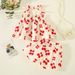 Kids’ Clothing Children's Clothing Bow Suspenders Tops And Shorts Sweet Print Two Piece Suit_viptrois.com