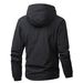 Men's Lightweight Hooded Jacket – Water-Resistant Workwear Style, Zip-Up Utility Pockets (Army Green/Black/Navy, M-5XL, Spring & Fall Casual Wear)_viptrois.com