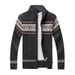 Men's Stand Collar Knit Cardigan – Winter Zippered Sweater Jacket (Beige/Green/Dark Blue/Dark Gray, M-5XL)_viptrois.com