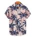 3D coconut tree printed Hawaiian short sleeved for summer men's oversized vacation beach shirt_viptrois.com