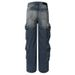 Men's Clothing Washed And Distressed Trendy Overalls Bell Bottoms Jeans_viptrois.com