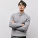 Men's Half-Zip Knit Sweater - Cable Stand Collar Pullover (Black, Gray, Beige, Oatmeal) - Lightweight Business Casual Winter Wear Sizes M To XXXL_viptrois.com