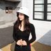 2023 Autumn New Fisherman's Fashion Double sided Sunshade Letter Printed Couple's Simple Student Hat_viptrois.com