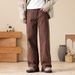 Cross-border One-piece Delivery Jeans Men's Pure Cotton Casual Straight-leg Micro-pull Pants Men's Versatile Solid-color Stacked Wide-leg Pants Men_viptrois.com