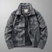 Men's Clothing Spring And Autumn Men's Thin Suede Jacket Men's Retro Hong Kong Style Workwear Lapel Top_viptrois.com