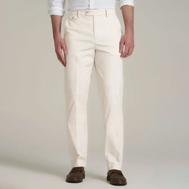 Men's Classic Twill Dress Pants - Breathable Cotton Straight Fit Trousers For Office & Casual Wear_viptrois.com