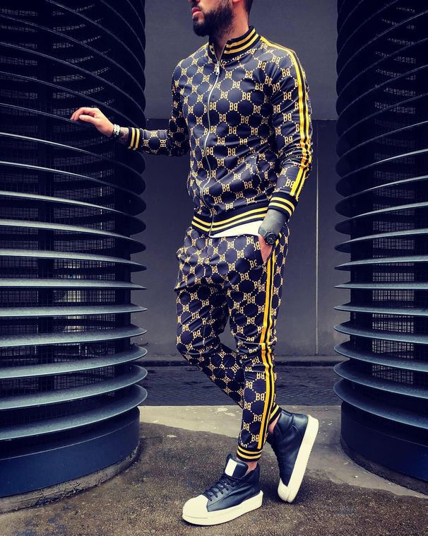 Men's Clothing 3d Printing Fitness Sweatshirt Slim Zipper Cardigan Casual Suit For Men_viptrois.com