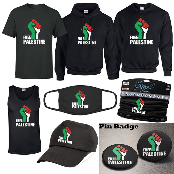Free Palestine 100% Cotton T-shirt Mens Tees Top Palestinian Flag Save Gaza Tank Top Morf Pin Badge Lot #5_viptrois.com