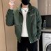 TikTok Hot-Selling Jacket For Men, Stand Collar Slim Fit Social Guy High-End Feel Coat 2024 Trendy Men's Autumn Winter_viptrois.com