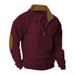 Pure Pure 2023 Cross-Border Hot-Selling Spring And Autumn European Size Men's Outdoor Casual Embroidered Color-Block Stand Collar_viptrois.com