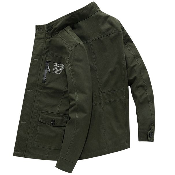 Men's Lightweight Longline Cotton Jacket For Spring & Autumn, Breathable Travel Coat With Zipper, Loose Fit Plus Size Casual Outerwear_viptrois.com