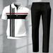 Men's Clothing Fashion Trend Casual Polo Shirt And Pants Set Zipper Short Sleeve 3D Digital Print_viptrois.com