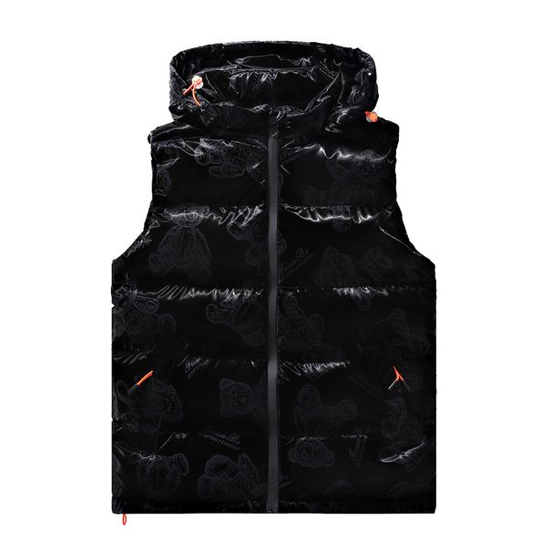 Tra Couple Style Autumn Winter Hooded Trendy Loose Unisex Detachable Hood Sleeveless Jacket Vest For Outerwear_viptrois.com