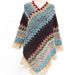 Women's Shawls Colorful Ethnic Style Pullover Poncho Women's Acrylic Knitted Cloak Warm Autumn And Winter Shawl_viptrois.com