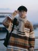 Pure Fair Isle Jacquard Christmas For Men Japanese Lazy High-End Thickened Retro Inner Winter Knit Sweater_viptrois.com