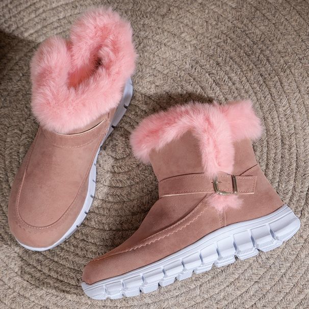Plus-size women's casual thick warm snow boots_viptrois.com