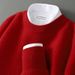 Pure Autumn Men's Pure Wool Round Neck Thick Knitted Versatile Loose Casual Cashmere Sweater Winter Thickened_viptrois.com