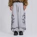 Men's Clothing Wide Leg Straight Leg Printed Pants Summer Pure Cotton High Waisted Sweatpants Versatile Spray Color Sports Casual Pants Hip Hop Style_viptrois.com