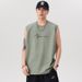 Summer 2025 240g Printed Round Neck Sleeveless T-shirt For Men's Sports Fitness, Loose And Versatile Base Shirt_viptrois.com