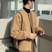 New autumn and winter round neck sweater for men, loose, retro, versatile, casual, simple, comfortable, knitted cardigan jacket_viptrois.com