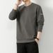 Hoodie Long Sleeved Spring And Autumn New Casual Top Loose Round Neck Pullover Men's Clothing 40D_viptrois.com