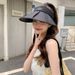2025 New Korea Solid Color Summer Travel Versatile UV Resistant Sunshade Hat Empty Top Cycling Beach Sunscreen_viptrois.com