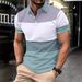 Summer Men's Casual Short-sleeved Polo Shirt Solid Color Lapel Fashion Business Breathable Comfortable Short-sleeved T-shirt_viptrois.com