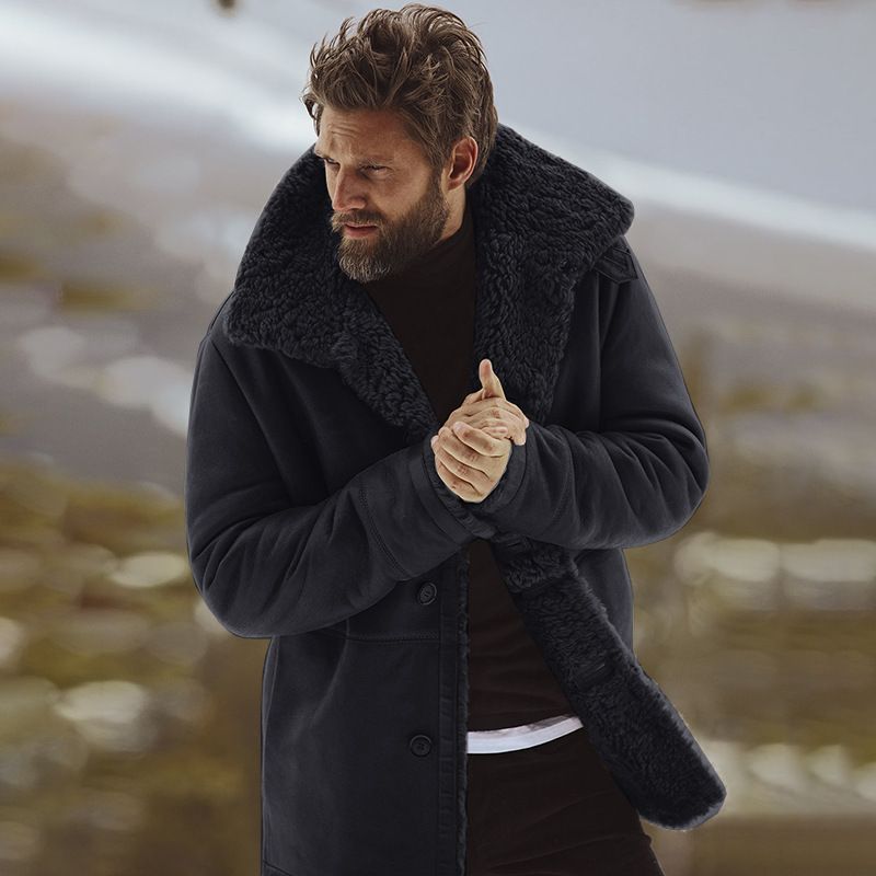 Popular Top Winter Jacket Warm Fluffy Jacket Men's Coat_viptrois.com