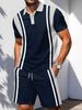 Men's 3D Printed Polo & Shorts Set – Breathable Summer Casual Outfit (Multiple Colors, S-5XL)_viptrois.com
