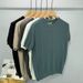 Men's Clothing Summer Thin New Pure Cotton Knitted Short Sleeved T Shirt For Women Round Neck Soft Hollow Hook Flower Thin Bottom T Shirt Top_viptrois.com