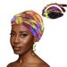 New women's colorful twist tail hat velcro adjustable pullover hat hot sale African turban hat_viptrois.com