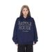 Trendy Brand Vibed Beaded Letter Hoodie Unisex Design Sense Niche Loose Pullover Sweatshirt_viptrois.com
