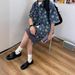 Men's Clothing Retro Distressed Denim Shirt Summer Full Print Daisy Washed Shirt Trendy Loose Short Sleeve Top_viptrois.com