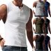 2023 Solid Color Summer Sports Vest Wide Shoulder Men's Henley Shirt Slim Fit Sleeveless T-Shirt_viptrois.com