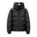 Men's Winter Down Jacket With Detachable Hood Lightweight Warm Puffer Coat Windproof Casual Outerwear Fill Power White Duck Down_viptrois.com