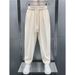 Men's Clothing Men's Summer Loose Harem Pants Solid Color Versatile Drawstring Sports Pants Youth Ice Silk Drape Casual Suit Pants_viptrois.com