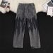 Men's Clothing Jeans 2025 Summer Men's American Narrow Version Slim Straight Semi Elastic Washed Flared Trousers_viptrois.com