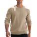 Men's Casual Sweatshirt - Relaxed Fit Crewneck Pullover With Mini Check Pattern | Soft Cotton Blend, Thickened For Spring/Fall_viptrois.com