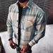 Men's Clothing Digital Print Loose Jacket Coat 3D Geometric Print Loose Fit Jacket - Stylish Open Front Coat With Digital Printing For Casual Wear_viptrois.com