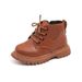Child's shoes Ankle boots Boys side zipper Fashion Martens girls soft soled single boots solid color_viptrois.com